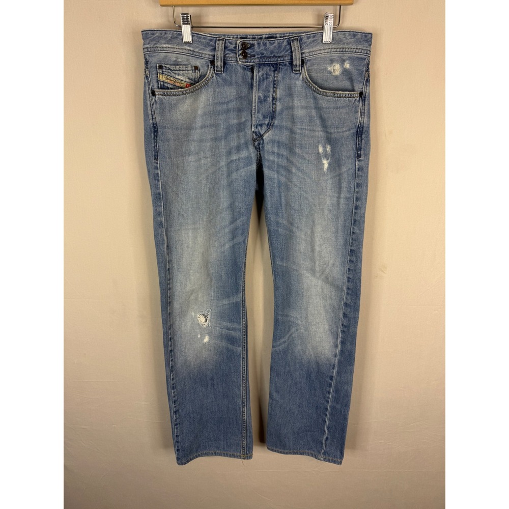 Diesel Viker-R-Box Regular Straight Leg Distressed Blue Jeans Wash Men 31X31